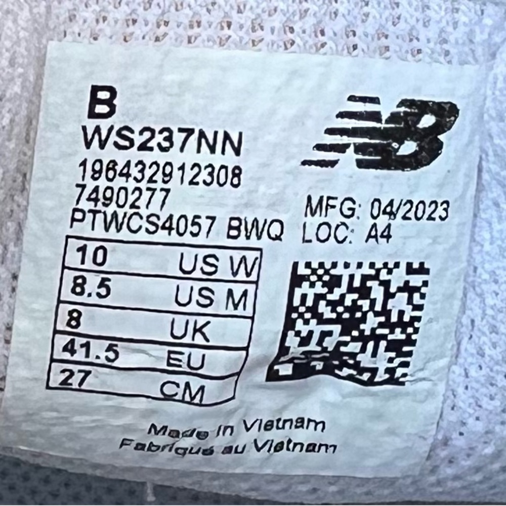New Balance 237 Nimbus Cloud White WS237NN Women’s size 10B Used no original box - Picture 2 of 16